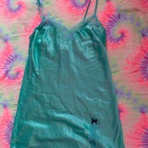 Used VS blue satin nightgown